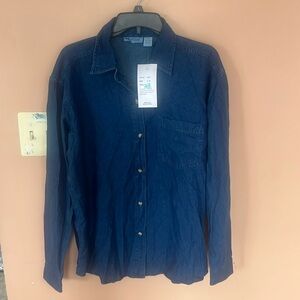 Vintage Marisol s/m button up jean shirt NWT